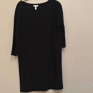 Leith black shift dress